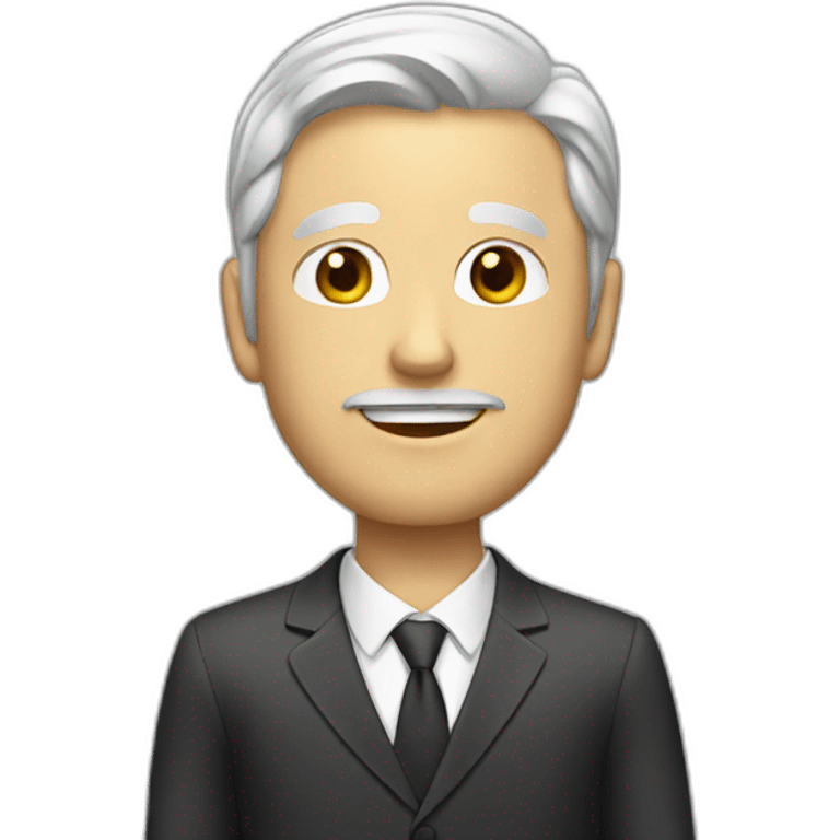 white man with suit  emoji