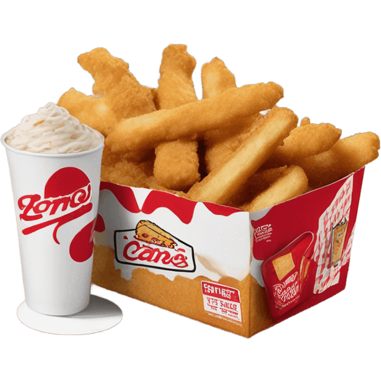 raising canes box combo with soda emoji