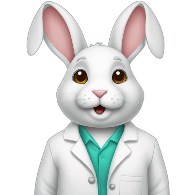 Rabbit in a lab coat emoji