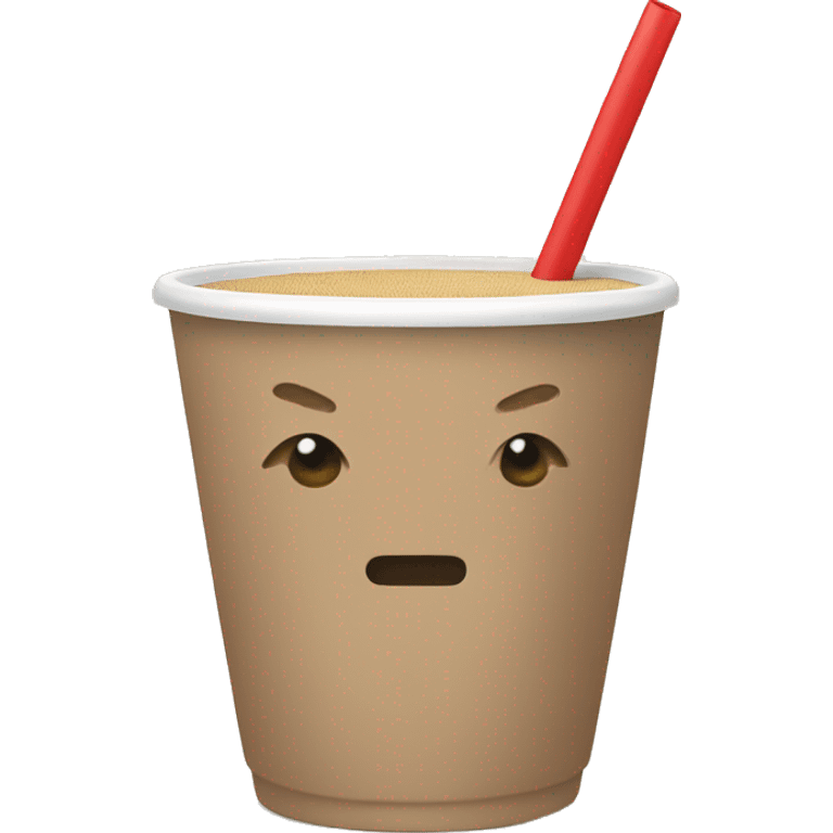 Minimalistic cup with straw emoji