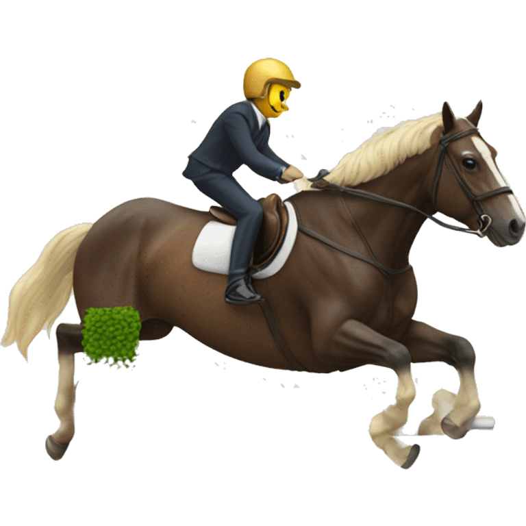 Horse jumping a hedge  emoji