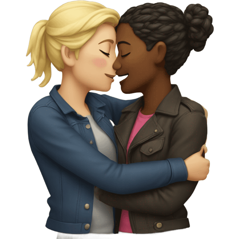 Lesbian kiss emoji