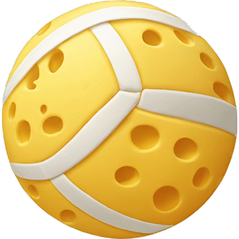 Volleyball made out of cheese emoji