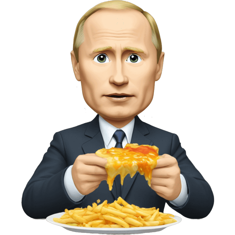 Putin qui mange une poutine emoji