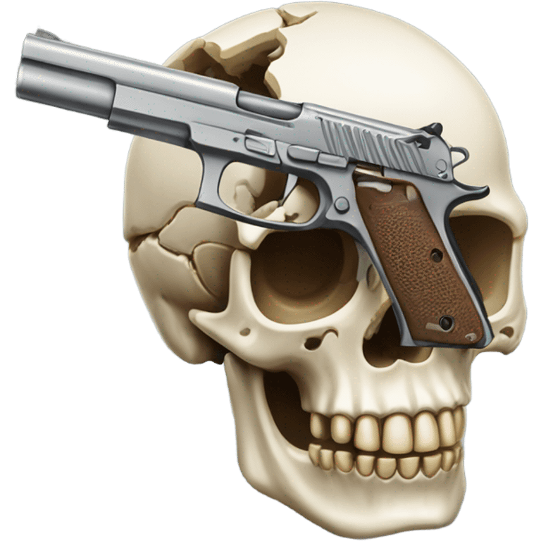 Skull with a gun emoji