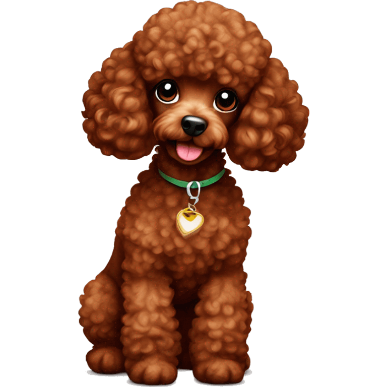 reddish brown girl mini poodle emoji