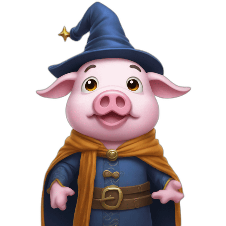 Wizard pig emoji