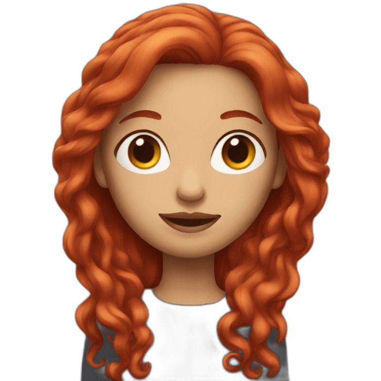 woman with long red hair emoji