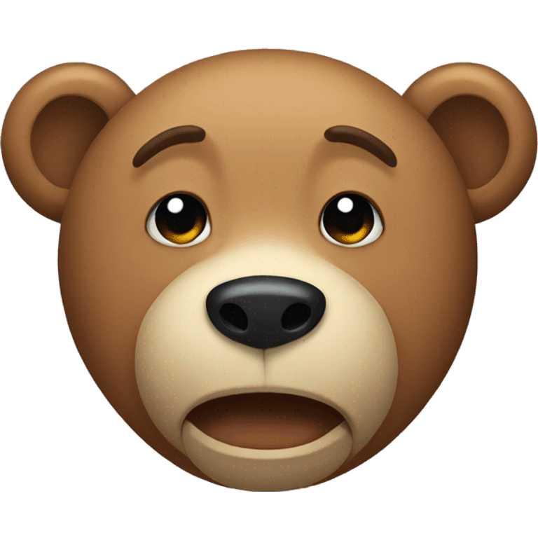 Crying bear emoji