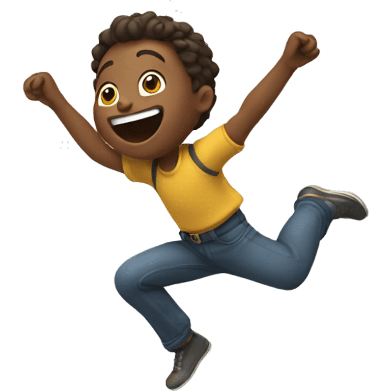 Joyful jumping emoji