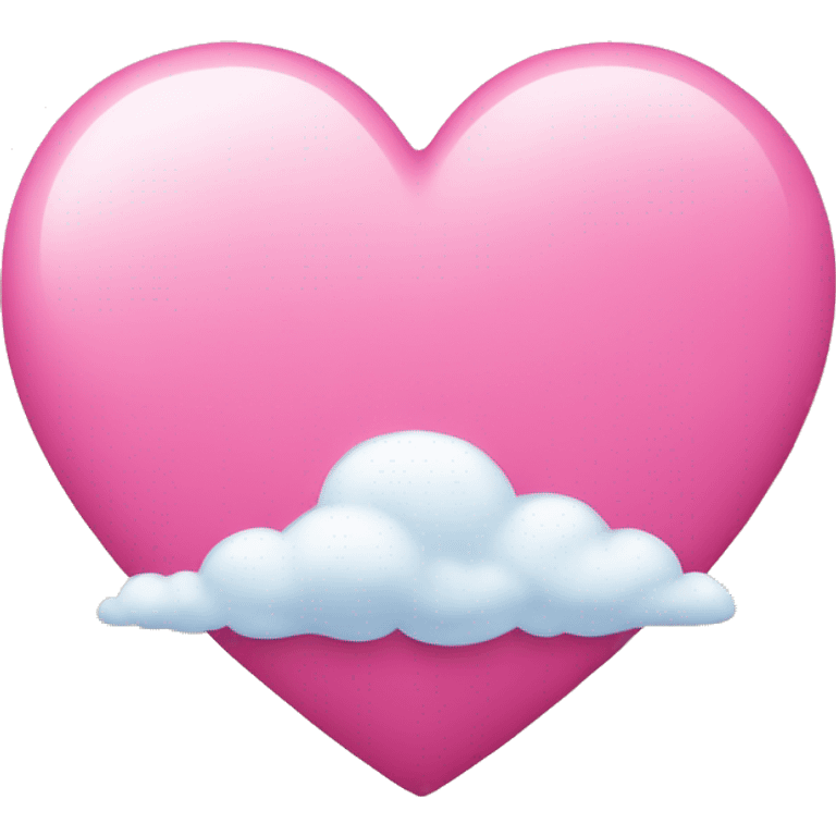 pink heart with clouds emoji