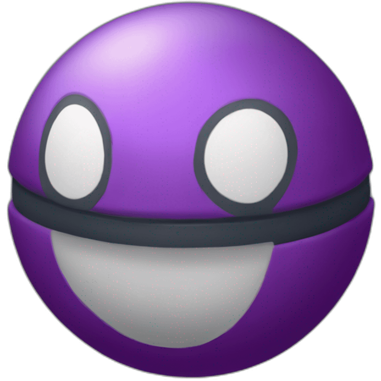 Midnight Ball (a Poké Ball specially designed to capture Dark-type Pokémon) emoji