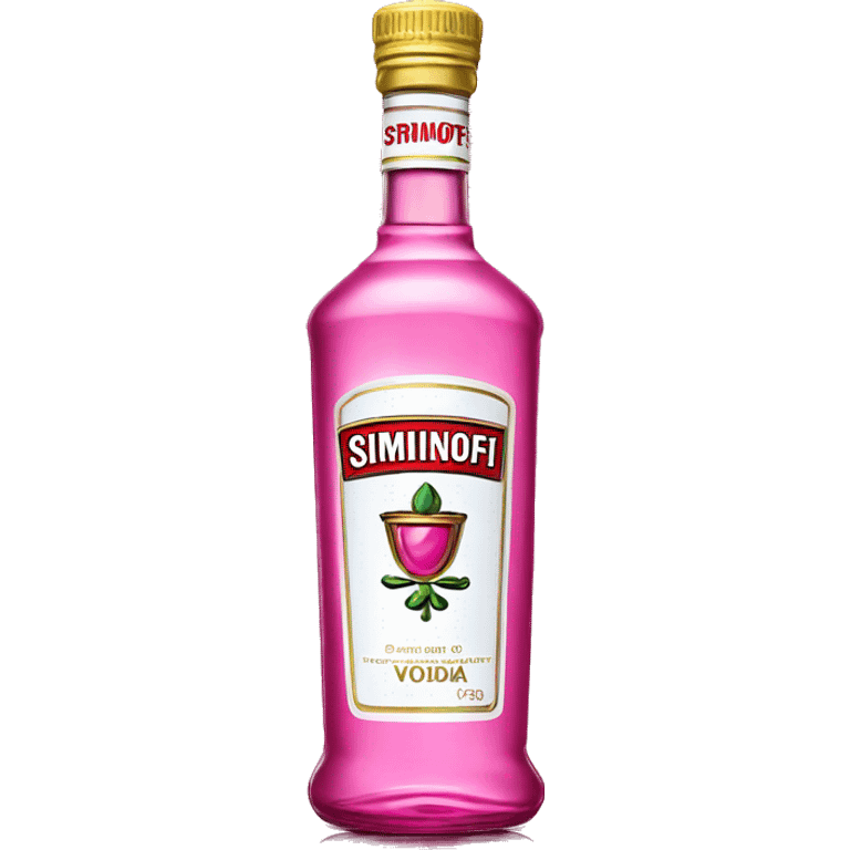 Pink smirnoff vodka bottle emoji