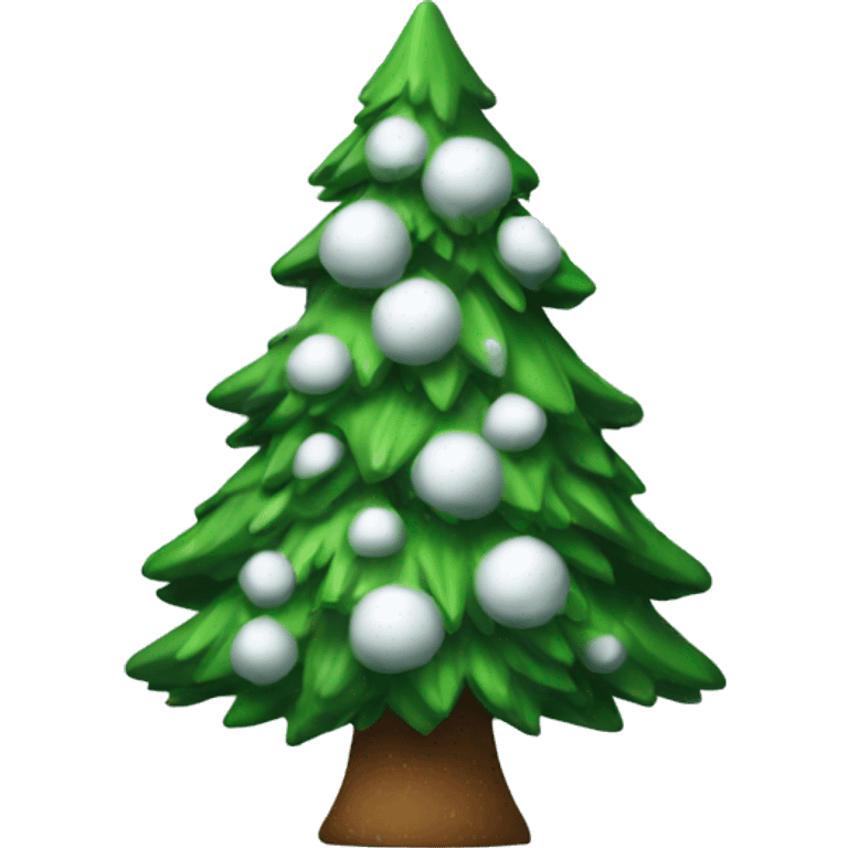 Christmas tree with snow on it  emoji