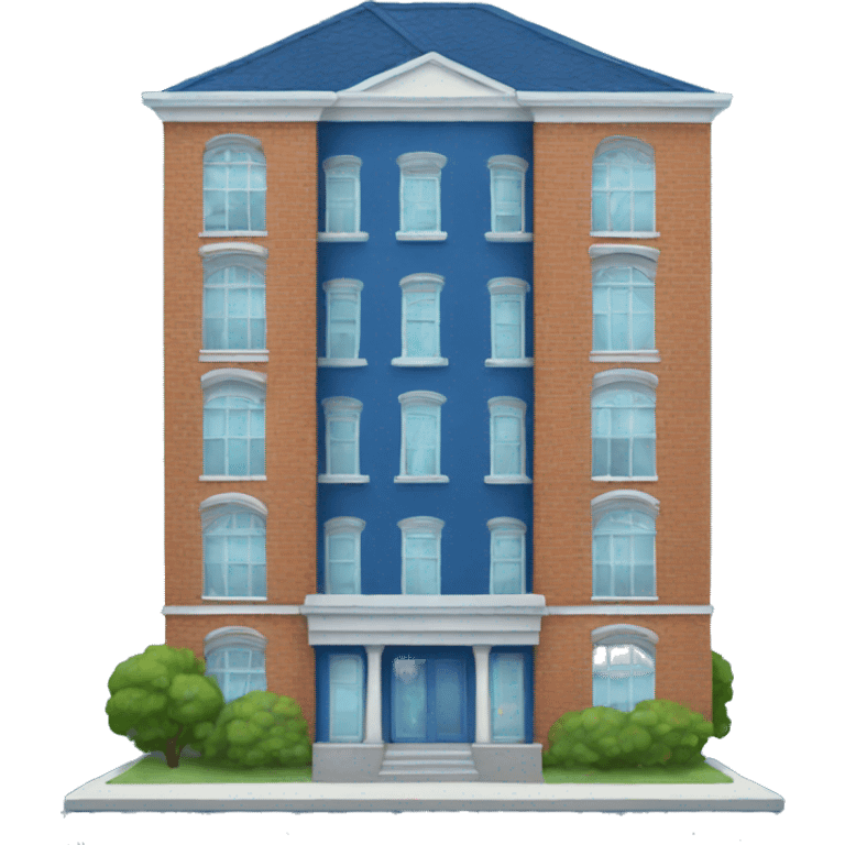 Blue apartment building emoji