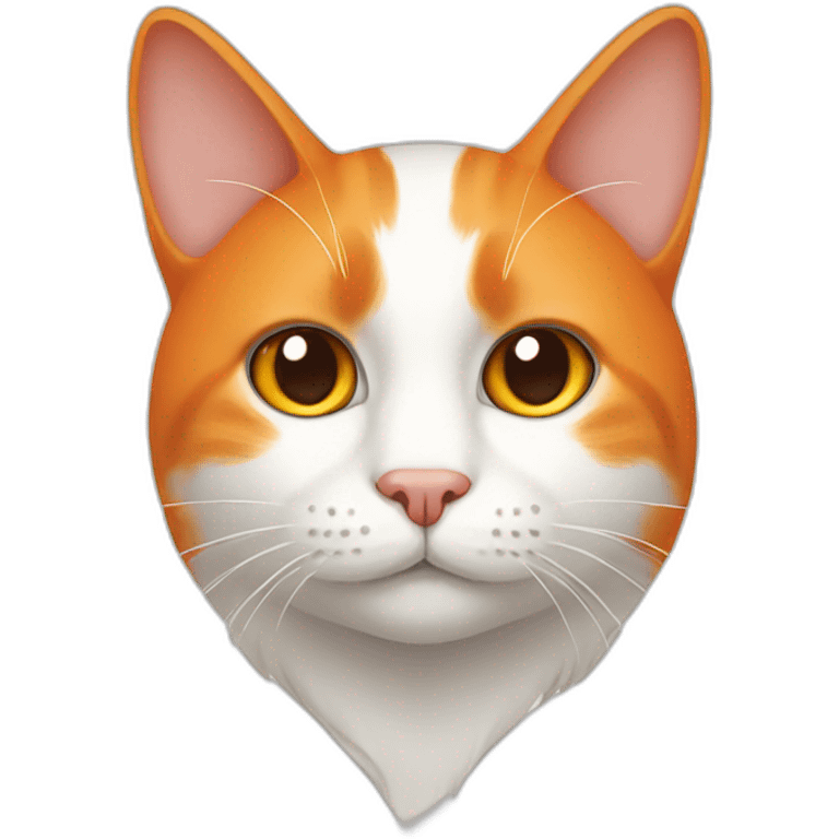 Orange and white cat face emoji