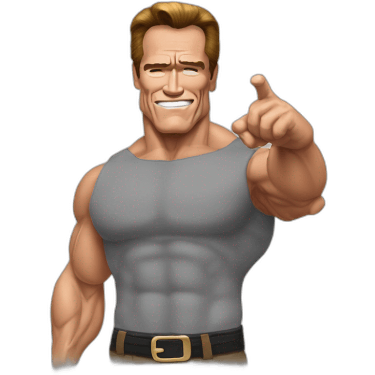 Arnold Schwarzenegger conan salute emoji