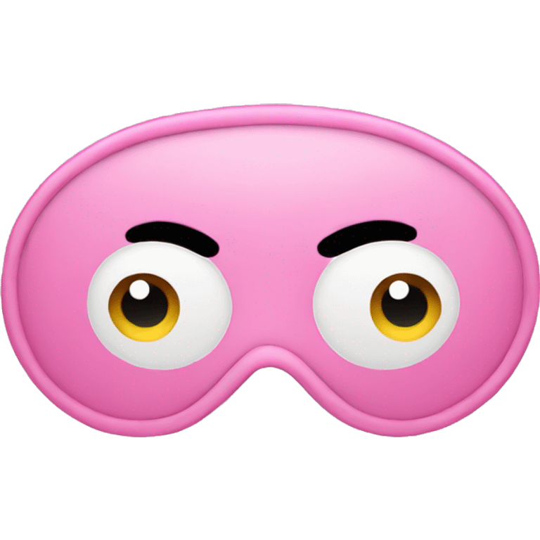 Pink sleeping eye mask emoji