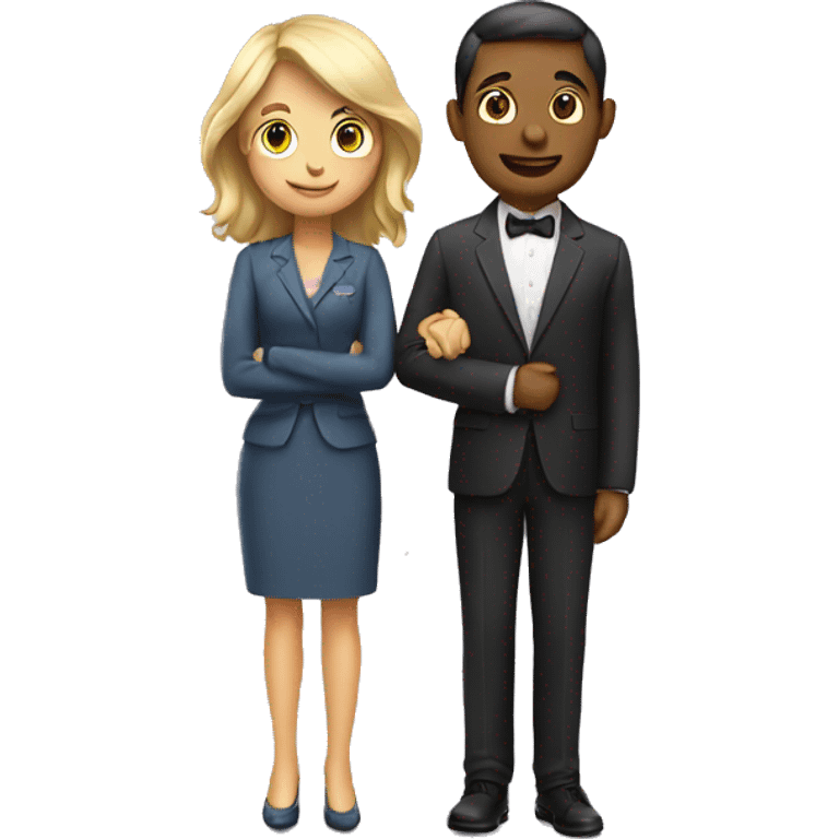 couple, formal, smart, cute, emoji