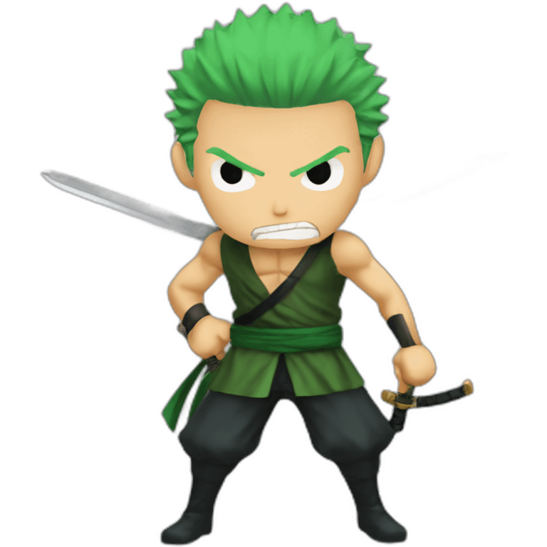 Roronoa Zoro 3 swords angry emoji