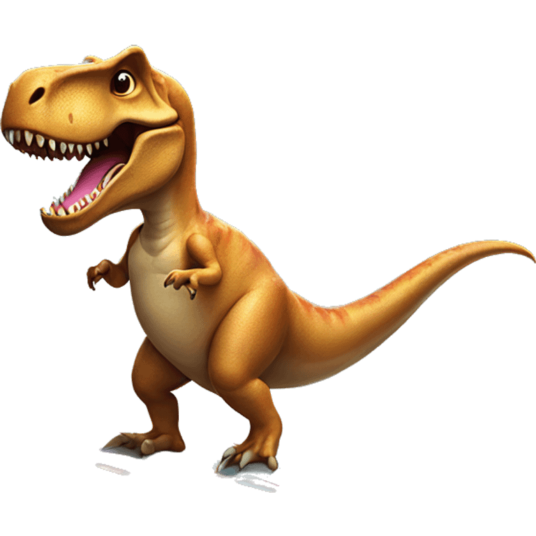 T-rex wearing a tutu while riding a surfboard  emoji