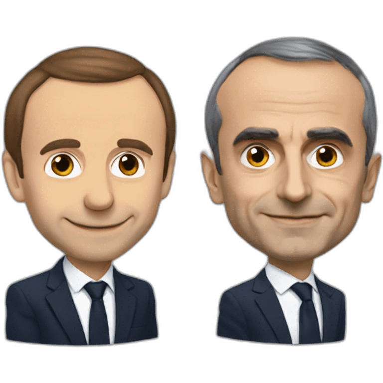 Macron qui se bat avec Zemmour emoji