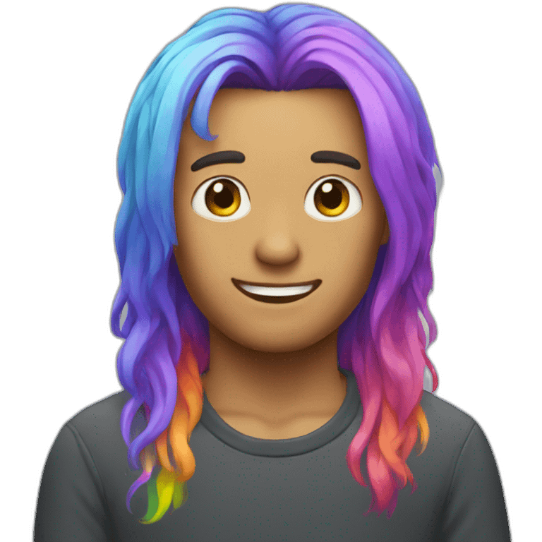 rainbow hair guy emoji