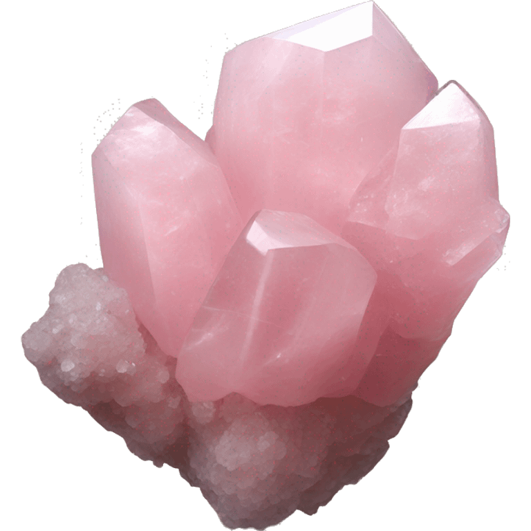 Rose quartz crystal cluster  emoji