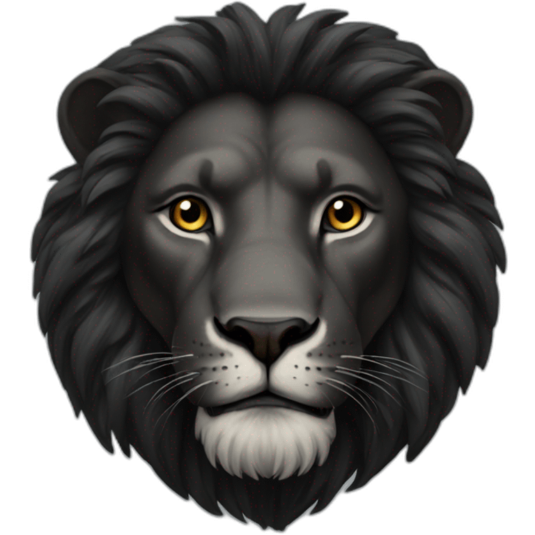 black lion emoji