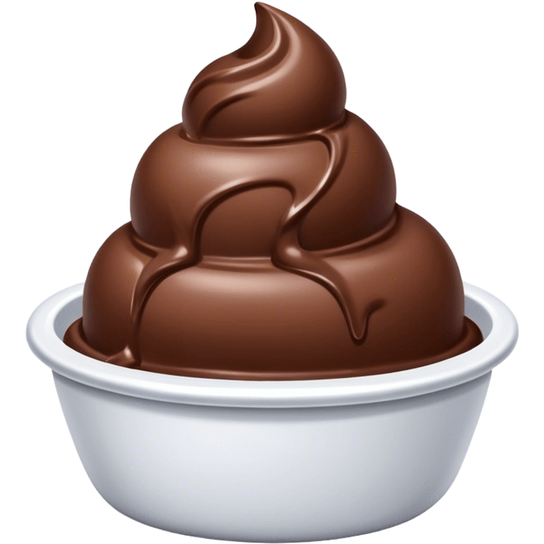 Chocolate ice cream in small dish emoji