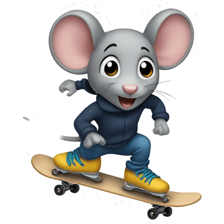 Mouse skating  emoji