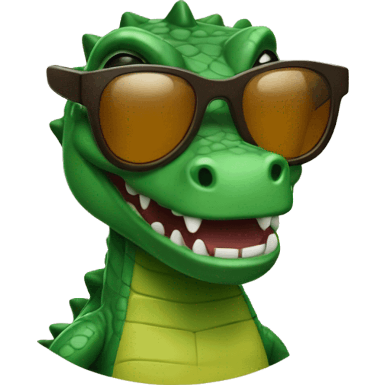 Cocodrilo withas sunglasses emoji