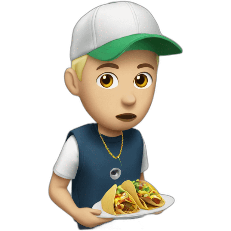 Eminem eating tacos emoji