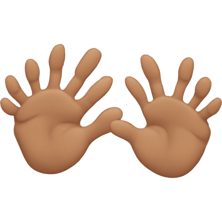 hands shaking but instead bear paws emoji