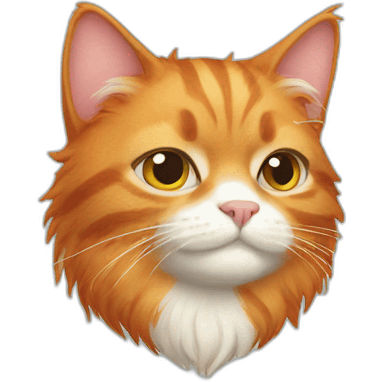 Fluffy ginger cat emoji