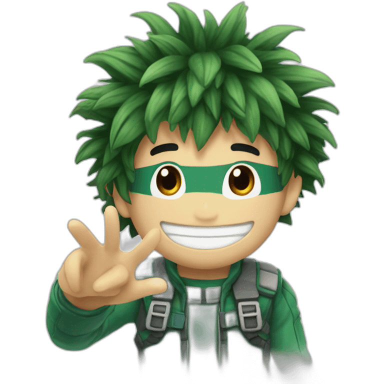 Deku fait bonjour de la main emoji