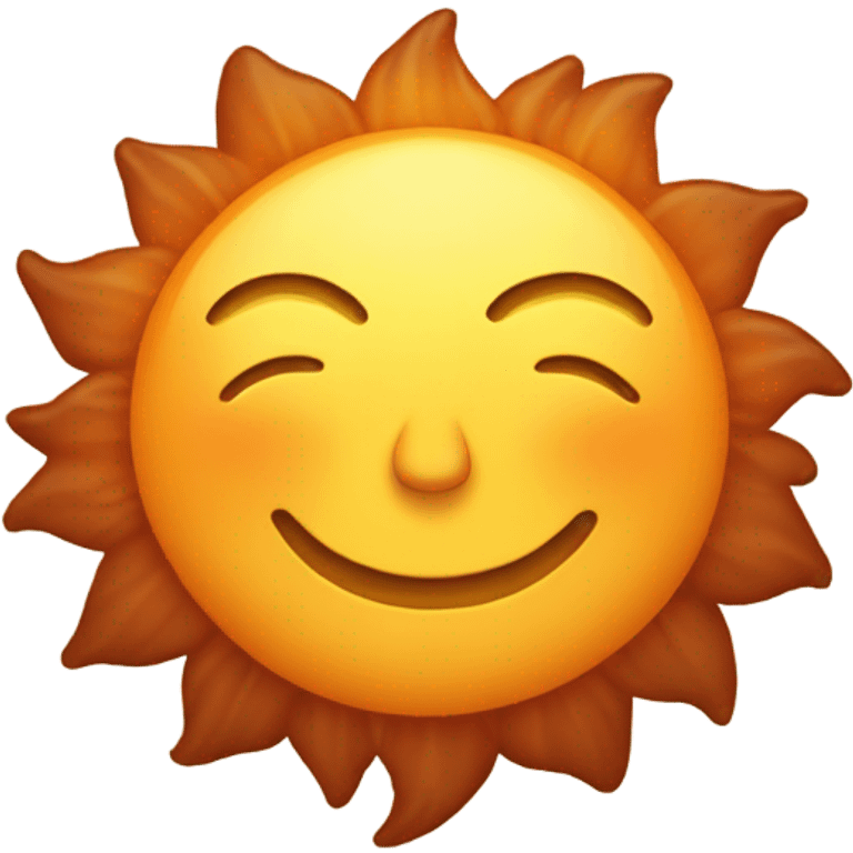 brown sun emoji