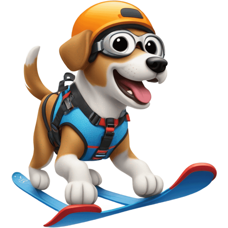 Dog skiing  emoji