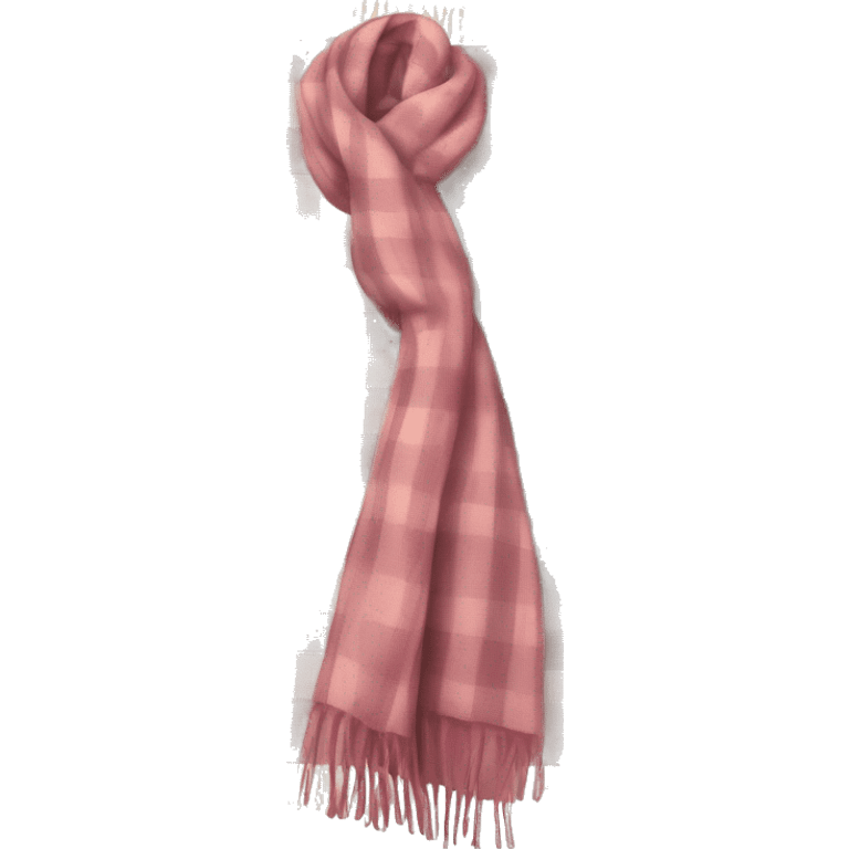 pink and beige checkered scarf  emoji