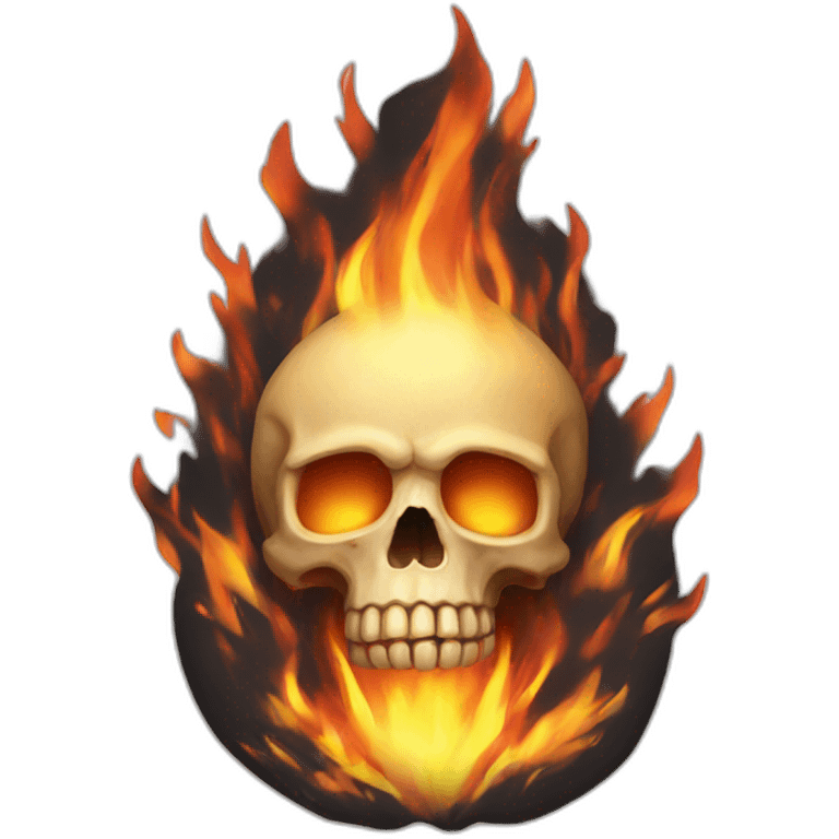 Skull fire emoji