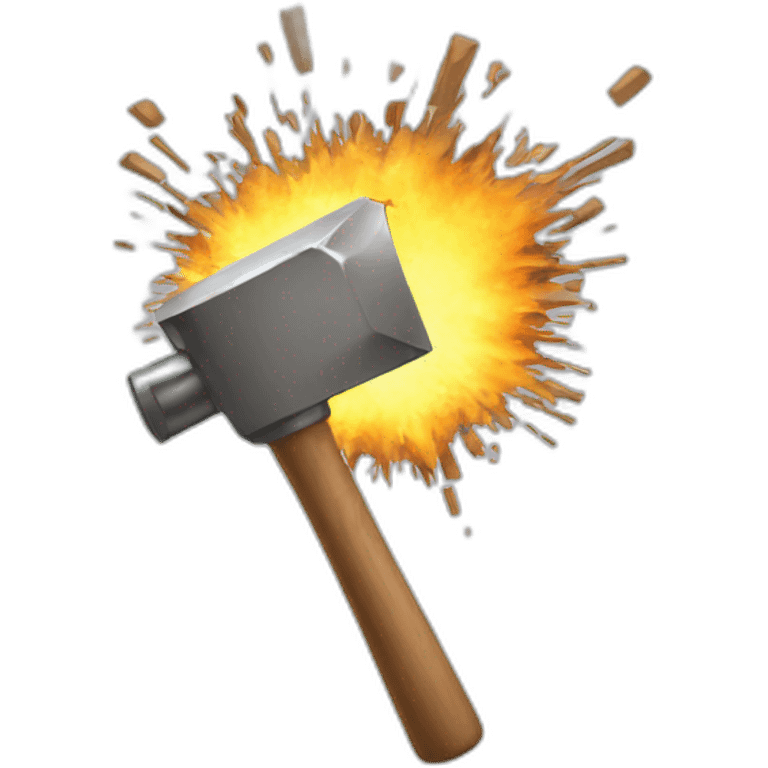 Exploding hammer emoji