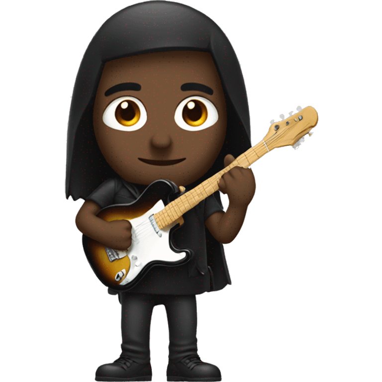 man with black guitar emoji