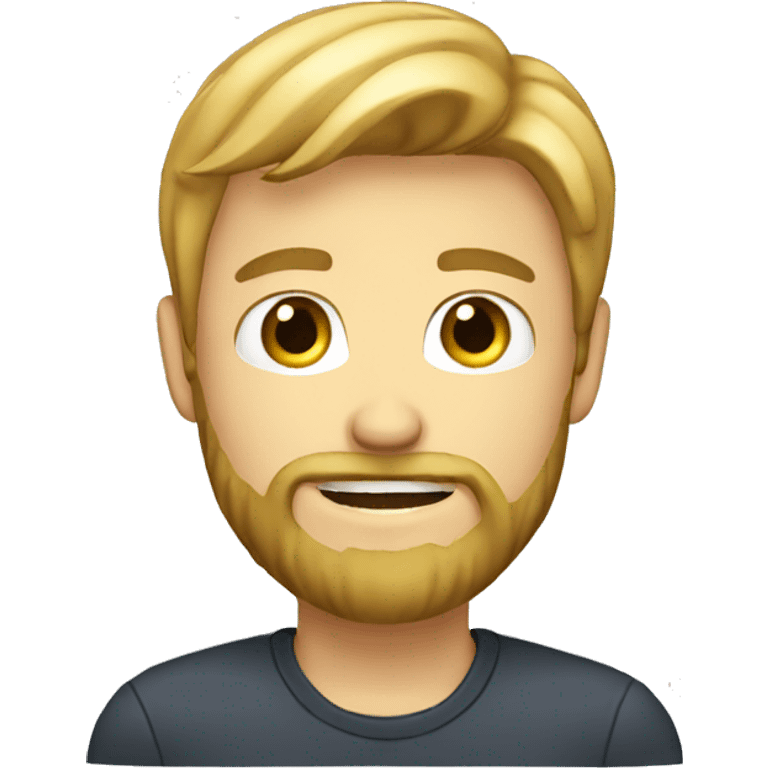 blonde guy with beard,showing call me emoji by hand emoji