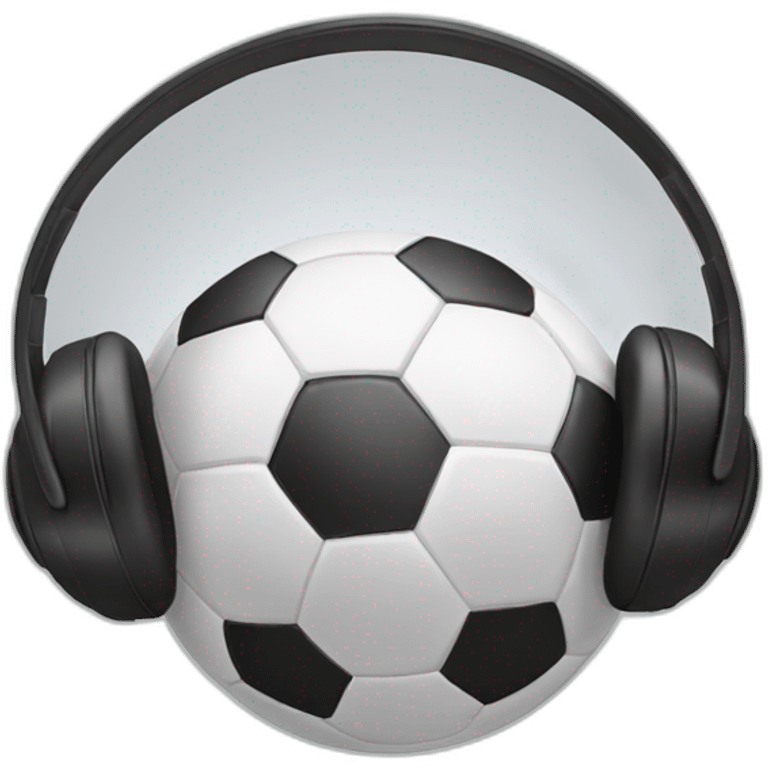 soccer ball with headphones emoji