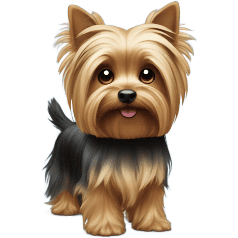 Yorkie with mouse tail emoji