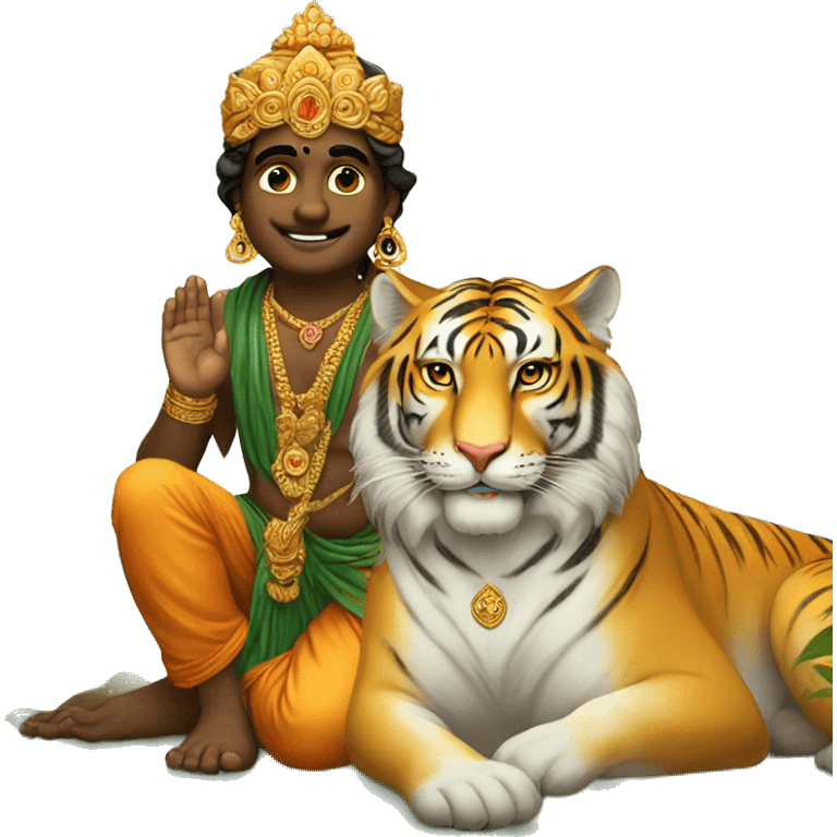 God murugan with tiger  emoji