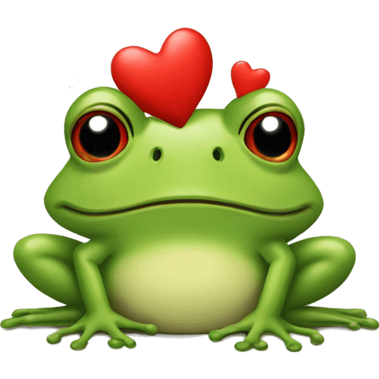 Frog with red hearts  emoji