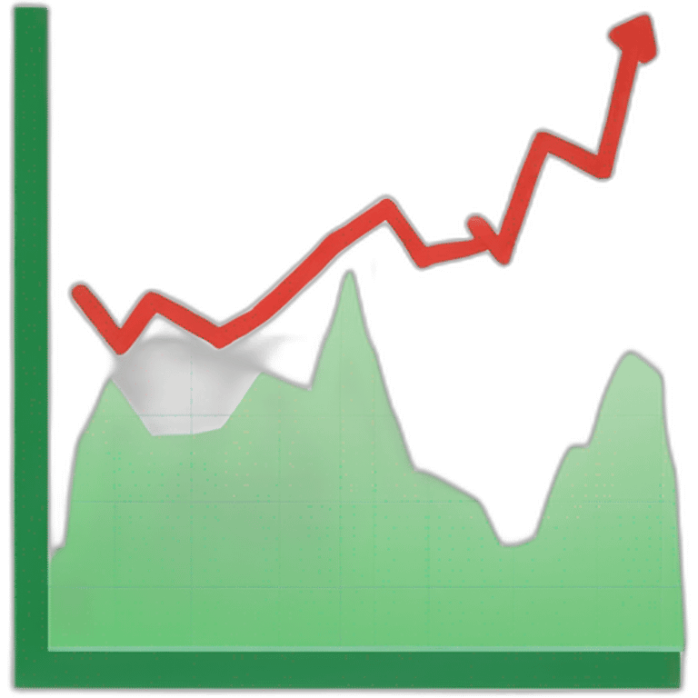 green and red line chart emoji