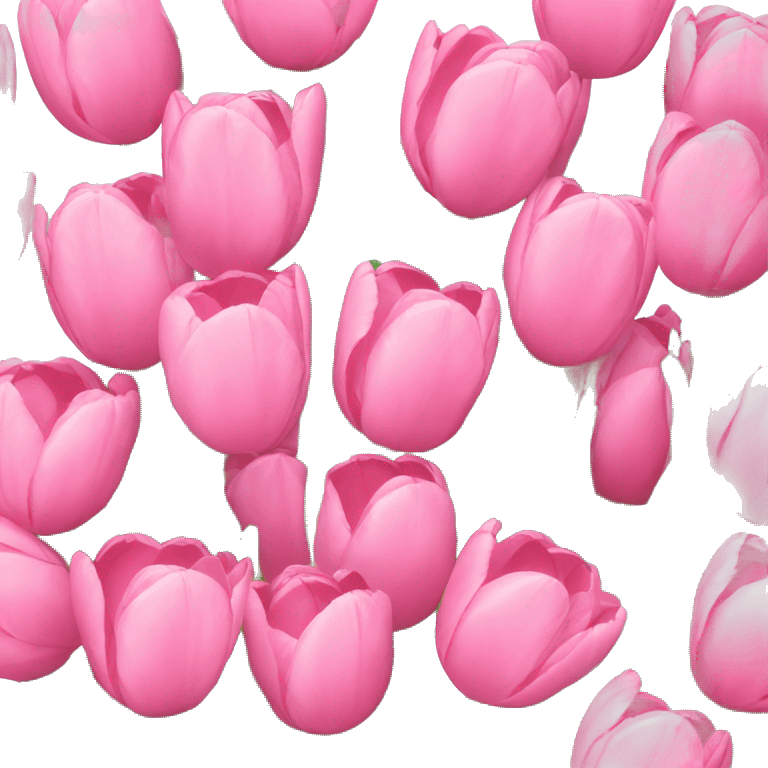 Pink tulips with a bow emoji