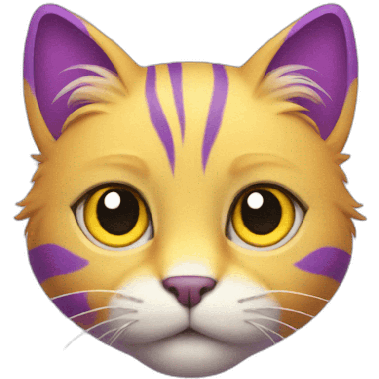 purple yellow cat furry emoji